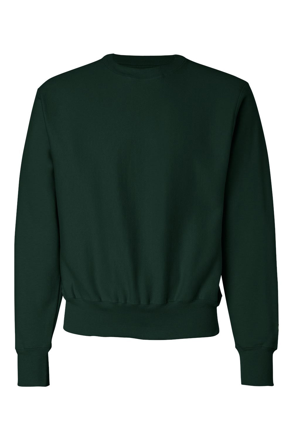 Champion S149/S1049 Mens Shrink Resistant Crewneck Sweatshirt Dark Green Flat Back