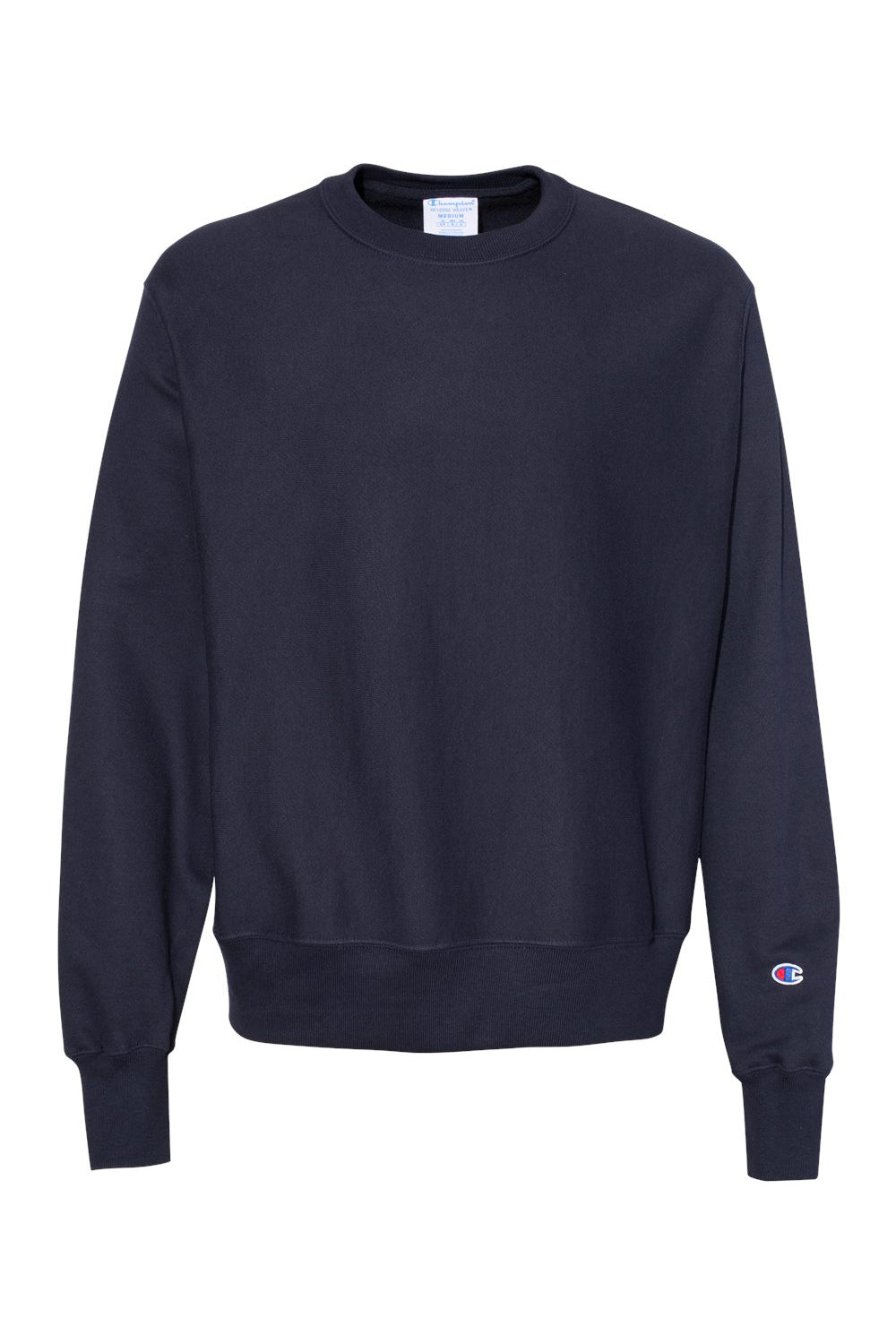 Champion S149/S1049 Mens Shrink Resistant Crewneck Sweatshirt Navy Blue Flat Front