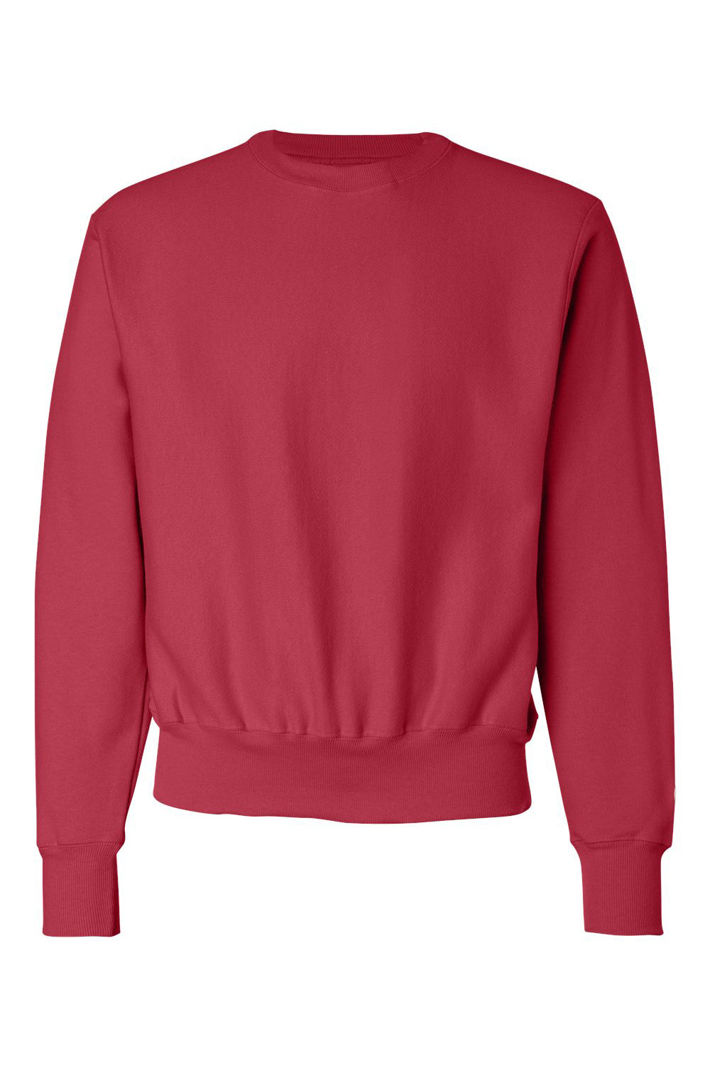 Champion S149/S1049 Mens Shrink Resistant Crewneck Sweatshirt Scarlet Red Flat Front