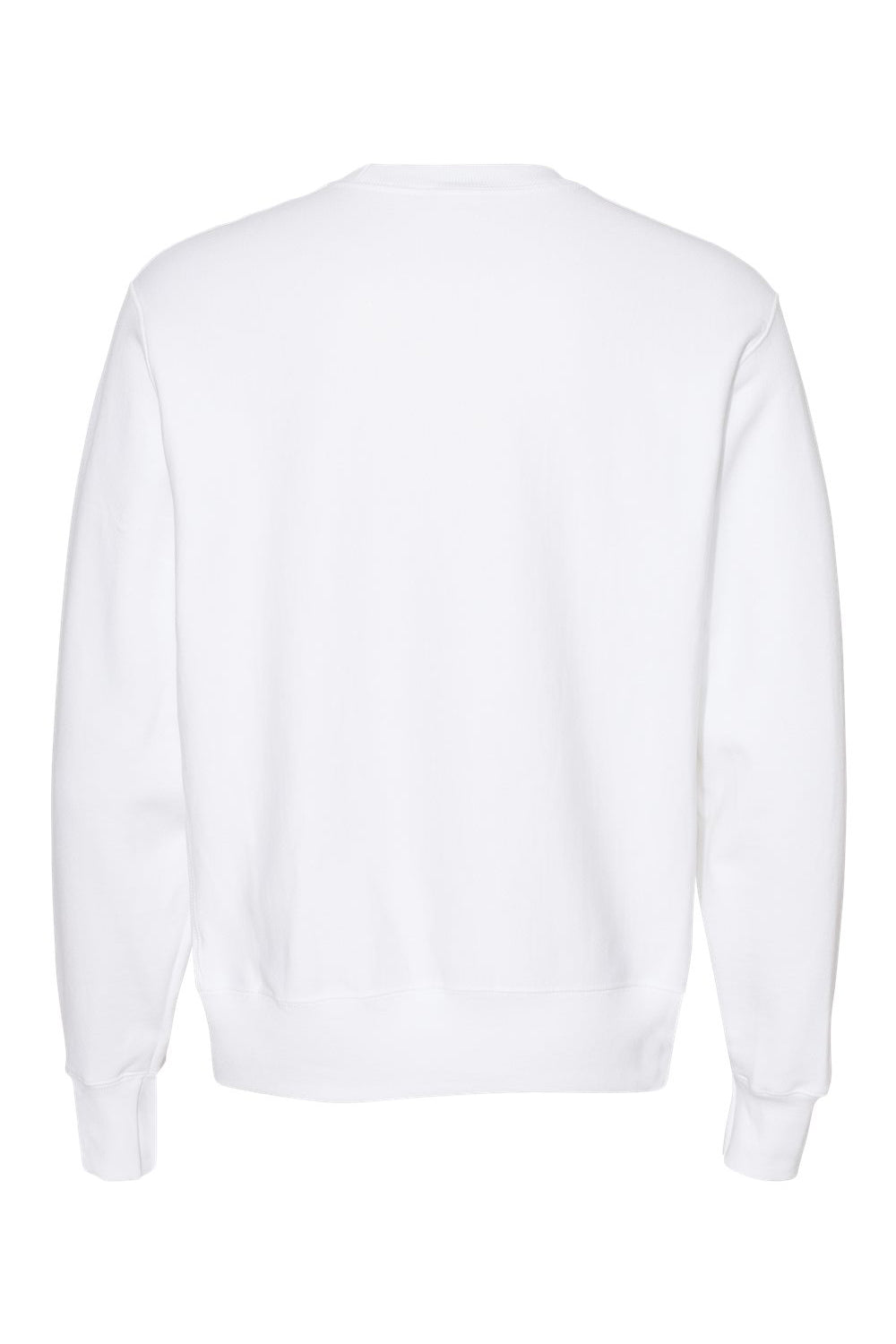 Champion S149/S1049 Mens Shrink Resistant Crewneck Sweatshirt White Flat Back