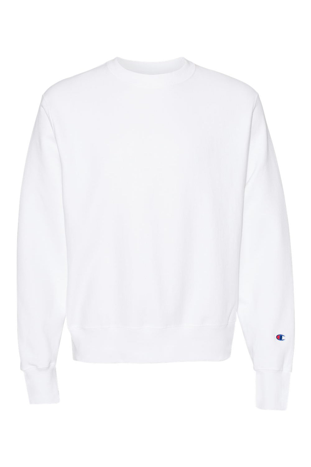 Champion S149/S1049 Mens Shrink Resistant Crewneck Sweatshirt White Flat Front