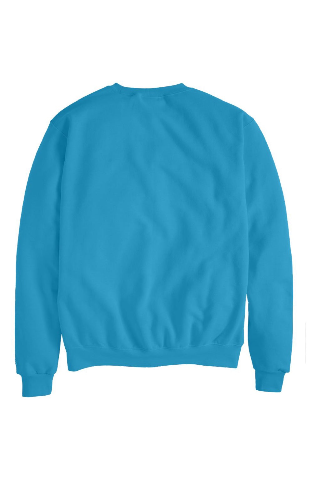 Champion S600 Mens Double Dry Eco Moisture Wicking Fleece Crewneck Sweatshirt Lagoon Blue Flat Back