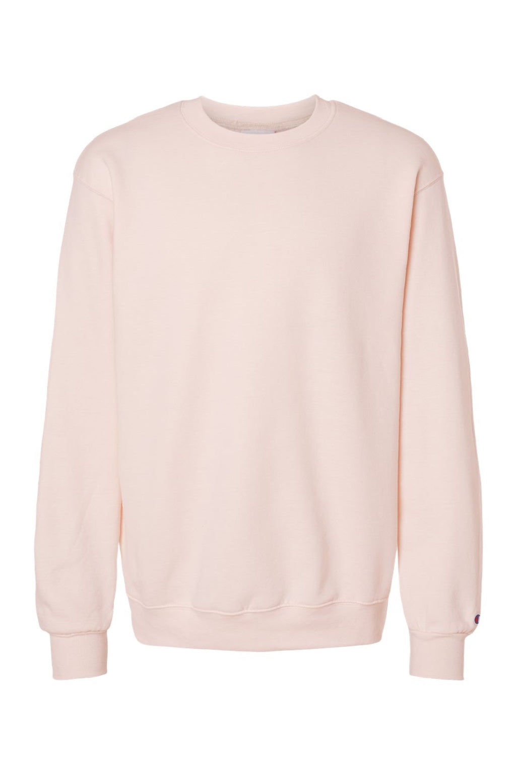 Champion S600 Mens Double Dry Eco Moisture Wicking Fleece Crewneck Sweatshirt Body Blush Pink Flat Front