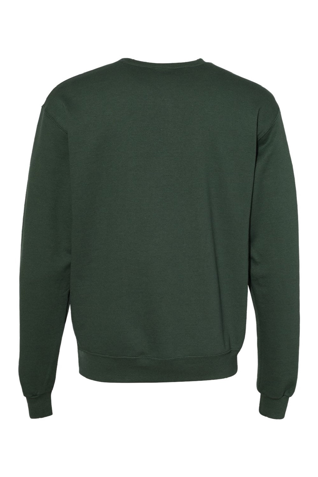 Champion S600 Mens Double Dry Eco Moisture Wicking Fleece Crewneck Sweatshirt Dark Green Flat Back