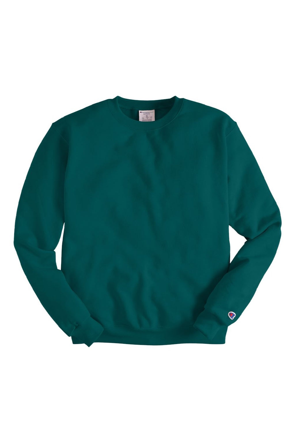 Champion S600 Mens Double Dry Eco Moisture Wicking Fleece Crewneck Sweatshirt Emerald Green Flat Front