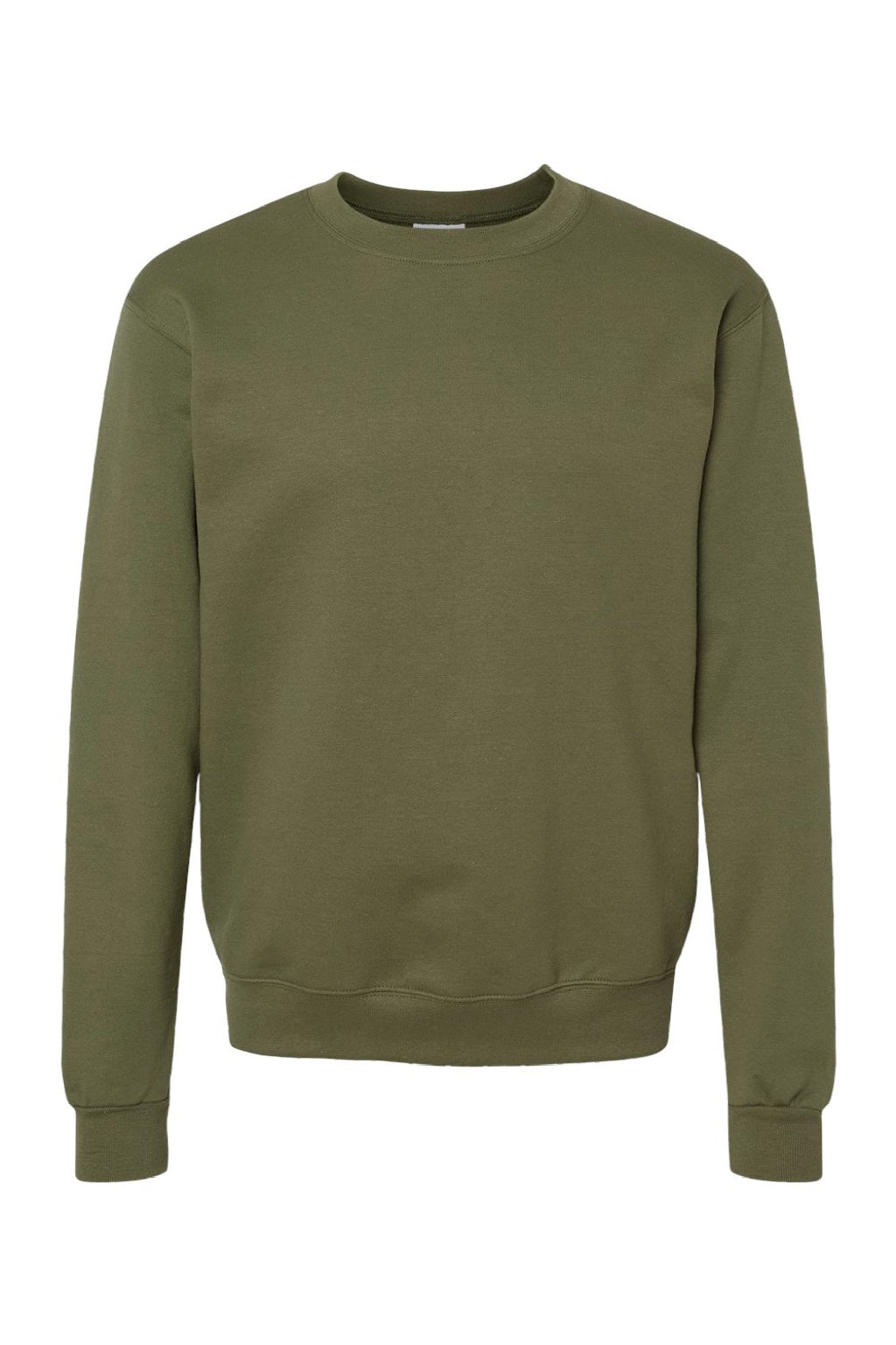 Champion S600 Mens Double Dry Eco Moisture Wicking Fleece Crewneck Sweatshirt Fresh Olive Green Flat Front