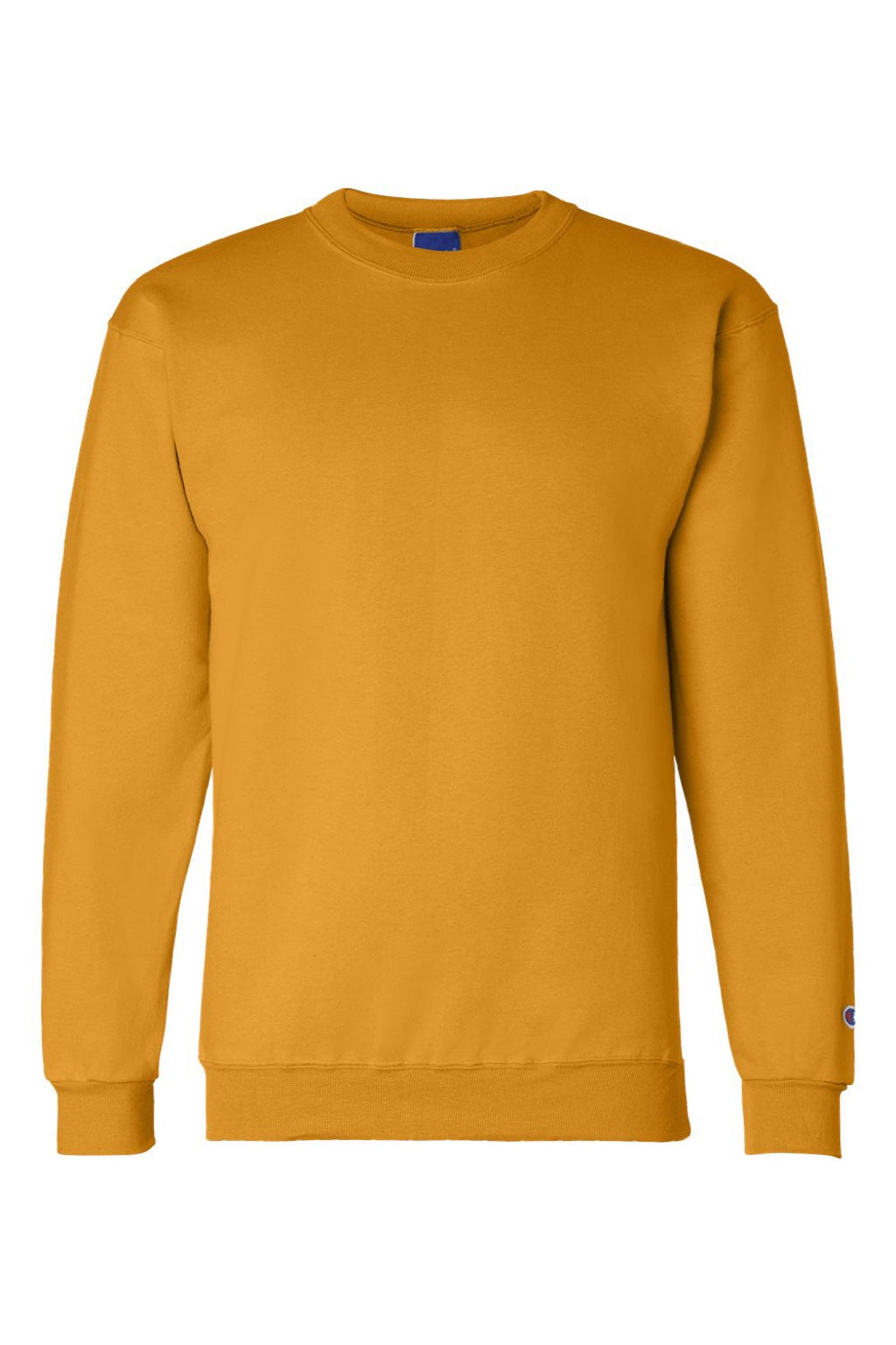 Champion S600 Mens Double Dry Eco Moisture Wicking Fleece Crewneck Sweatshirt Gold Flat Front