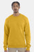 Champion S600 Mens Double Dry Eco Moisture Wicking Fleece Crewneck Sweatshirt Gold Model Front