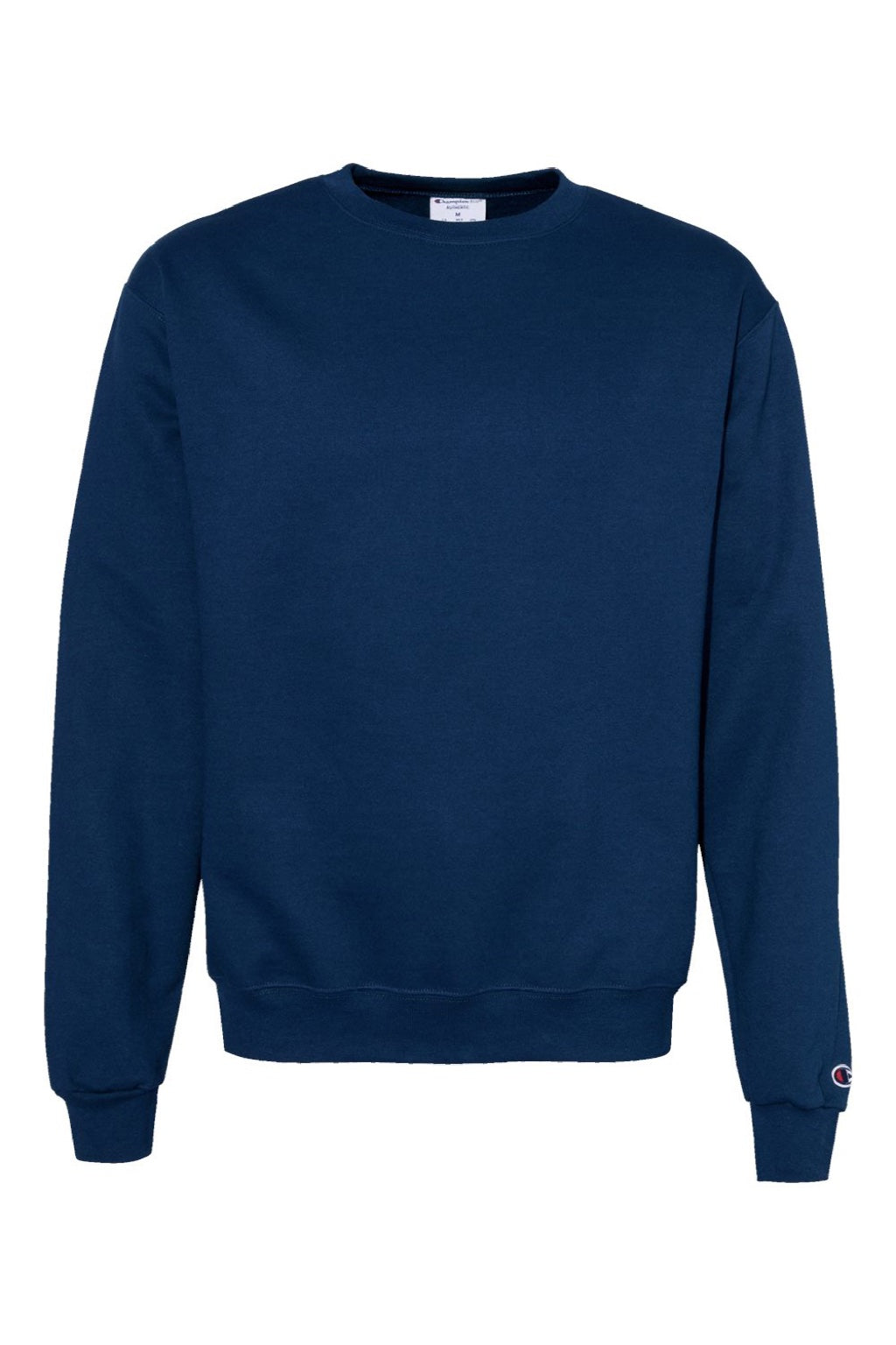Champion S600 Mens Double Dry Eco Moisture Wicking Fleece Crewneck Sweatshirt Late Night Blue Flat Front