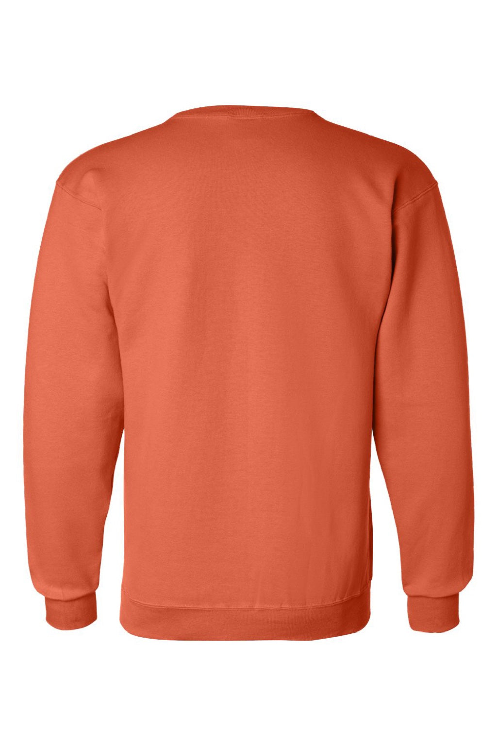 Champion S600 Mens Double Dry Eco Moisture Wicking Fleece Crewneck Sweatshirt Orange Flat Back