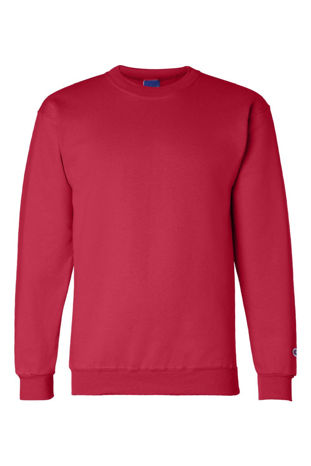 Champion S600 Mens Double Dry Eco Moisture Wicking Fleece Crewneck Sweatshirt Scarlet Red Flat Front