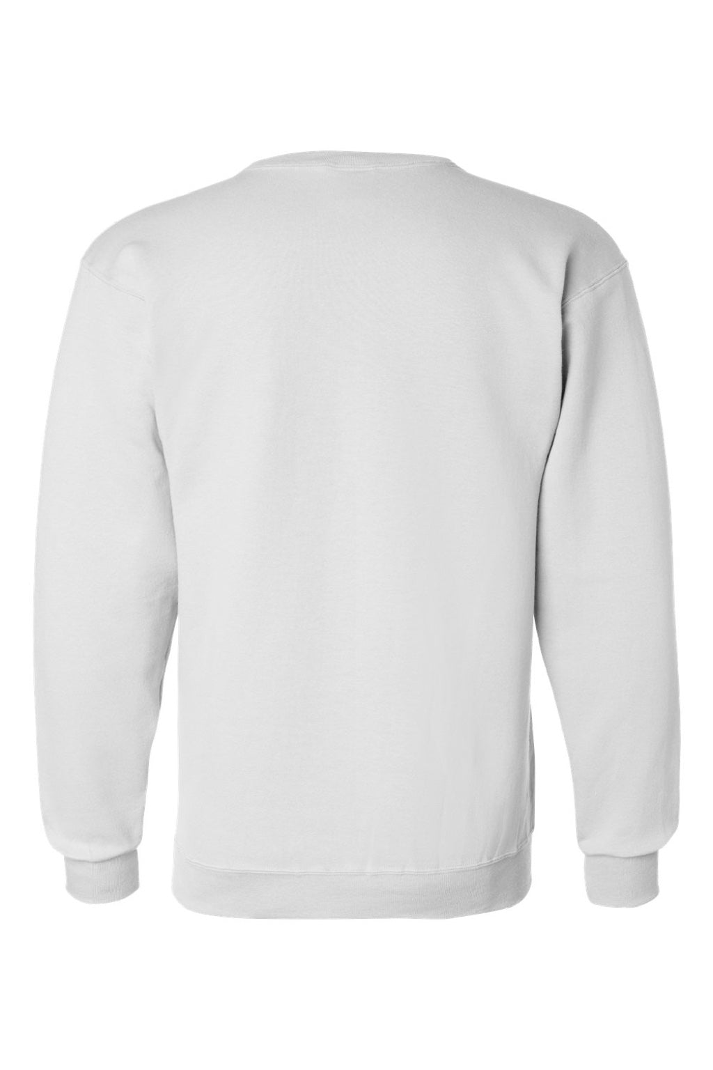 Champion S600 Mens Double Dry Eco Moisture Wicking Fleece Crewneck Sweatshirt White Flat Back