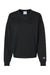 Champion S650 Womens PowerBlend Crewneck Sweatshirt Black Flat Front