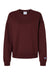 Champion S650 Womens PowerBlend Crewneck Sweatshirt Maroon Flat Front