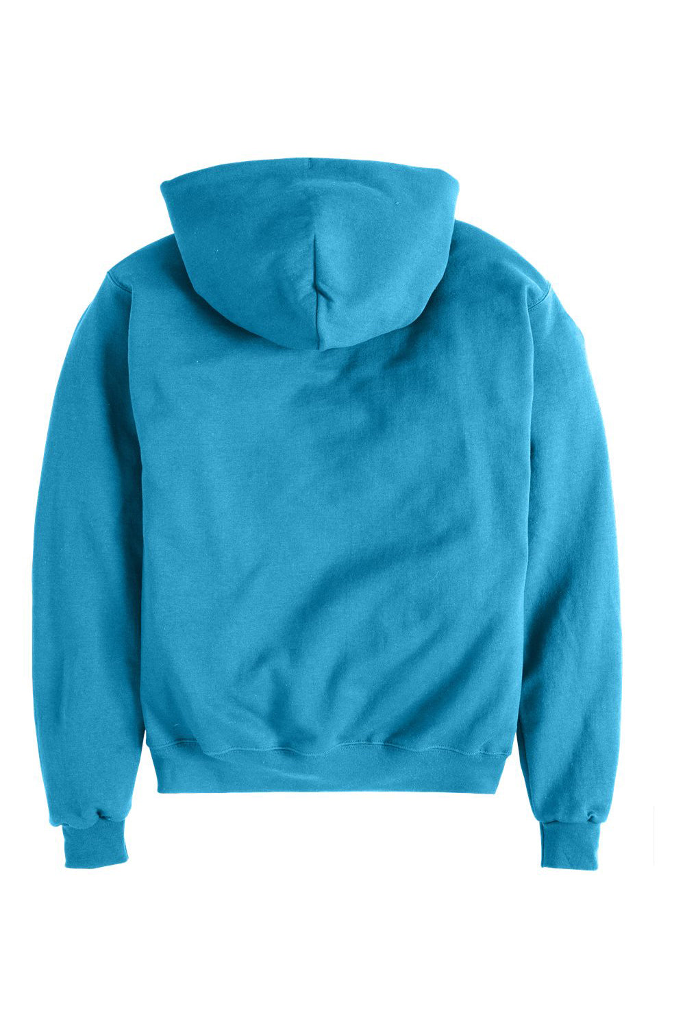 Champion S700 Mens Double Dry Eco Moisture Wicking Fleece Hooded Sweatshirt Hoodie w/ Pouch Pocket Lagoon Blue Flat Back