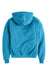 Champion S700 Mens Double Dry Eco Moisture Wicking Fleece Hooded Sweatshirt Hoodie w/ Pouch Pocket Lagoon Blue Flat Back