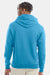 Champion S700 Mens Double Dry Eco Moisture Wicking Fleece Hooded Sweatshirt Hoodie w/ Pouch Pocket Lagoon Blue Model Back