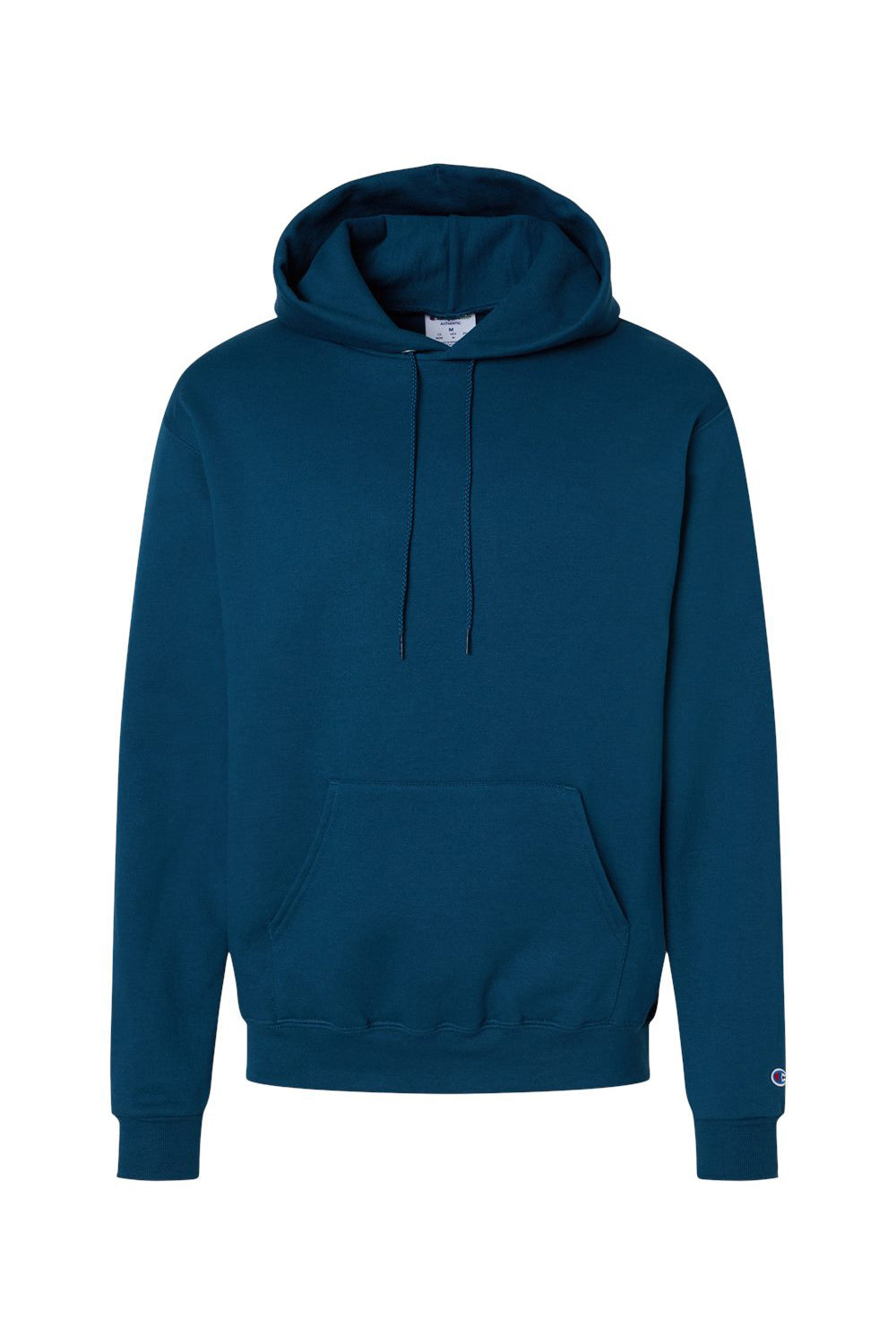 Champion S700 Mens Double Dry Eco Moisture Wicking Fleece Hooded Sweatshirt Hoodie w/ Pouch Pocket Late Night Blue Flat Front