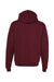 Champion S700 Mens Double Dry Eco Moisture Wicking Fleece Hooded Sweatshirt Hoodie w/ Pouch Pocket Maroon Flat Back