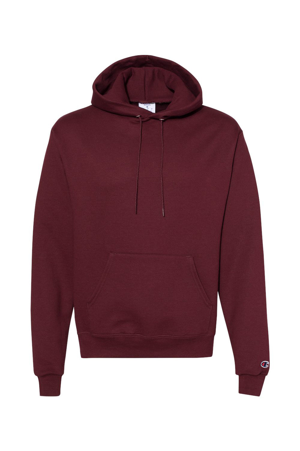 Champion S700 Mens Double Dry Eco Moisture Wicking Fleece Hooded Sweatshirt Hoodie w/ Pouch Pocket Maroon Flat Front