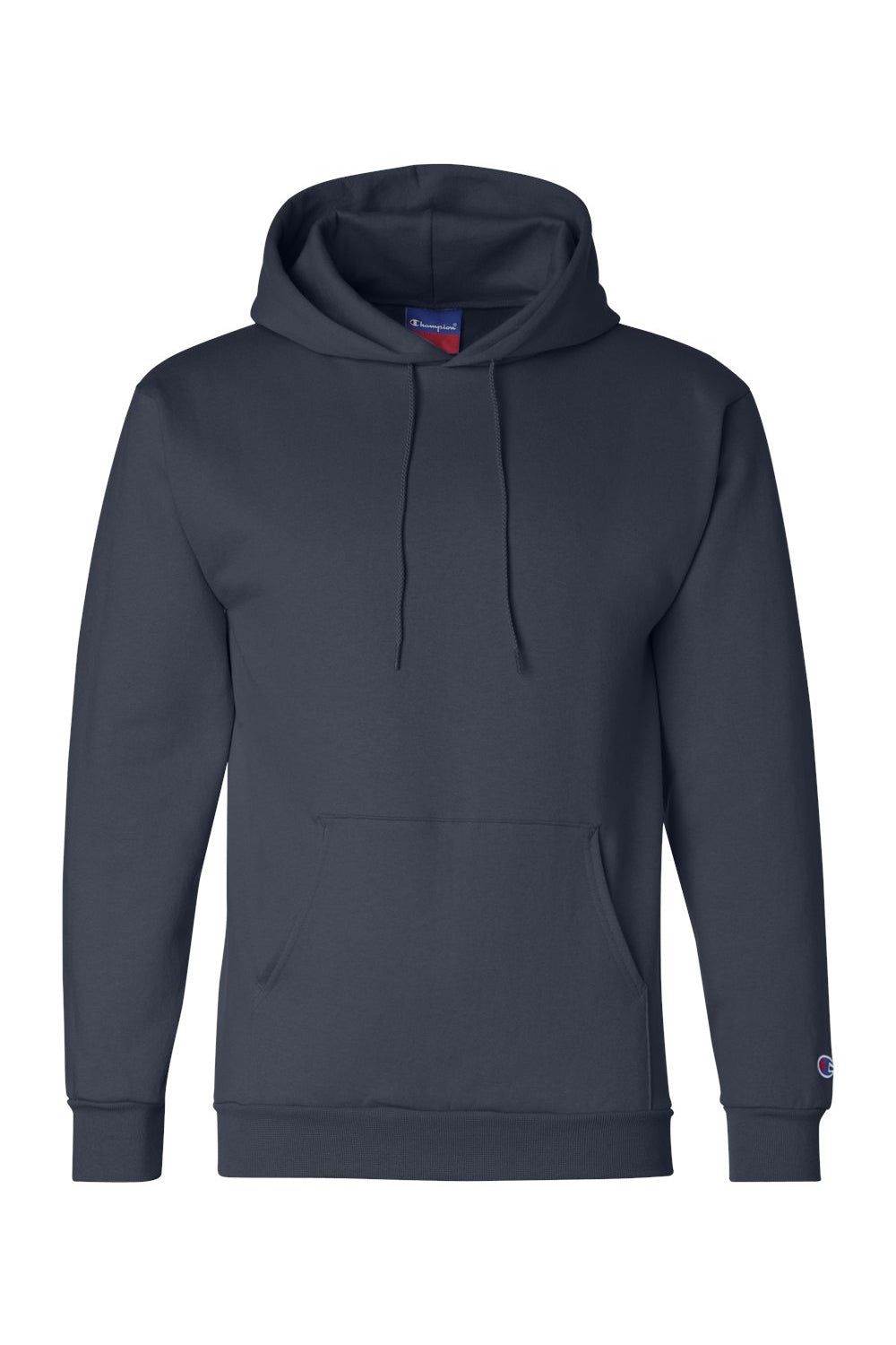 Champion S700 Mens Double Dry Eco Moisture Wicking Fleece Hooded Sweatshirt Hoodie w/ Pouch Pocket Navy Blue Flat Front