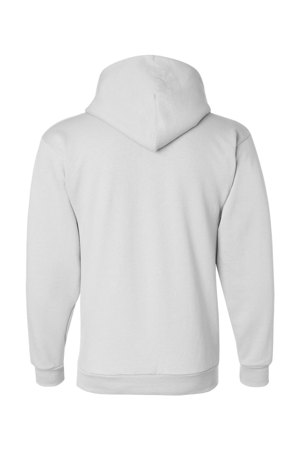 Champion S700 Mens Double Dry Eco Moisture Wicking Fleece Hooded Sweatshirt Hoodie w/ Pouch Pocket White Flat Back