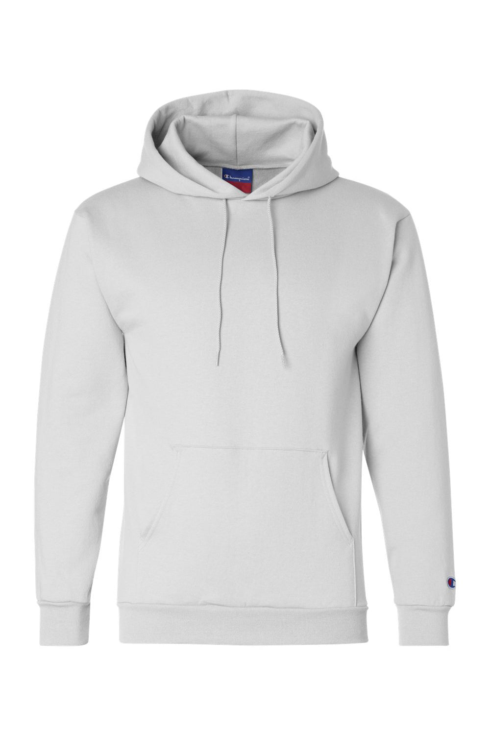 Champion S700 Mens Double Dry Eco Moisture Wicking Fleece Hooded Sweatshirt Hoodie w/ Pouch Pocket White Flat Front