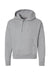Champion S760 Womens PowerBlend Relaxed Hooded Sweatshirt Hoodie w/ Pouch Pocket Light Steel Grey Flat Front
