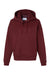 Champion S760 Womens PowerBlend Relaxed Hooded Sweatshirt Hoodie w/ Pouch Pocket Maroon Flat Front
