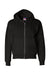 Champion S800 Mens Double Dry Eco Moisture Wicking Fleece Full Zip Hooded Sweatshirt Hoodie w/ Pockets Black Flat Front