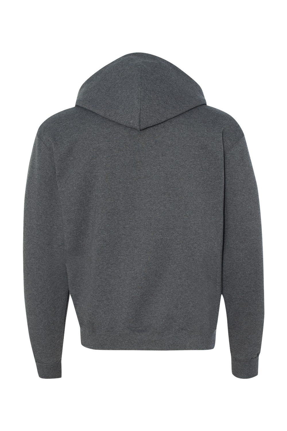 Champion S800 Mens Double Dry Eco Moisture Wicking Fleece Full Zip Hooded Sweatshirt Hoodie w/ Pockets Heather Charcoal Grey Flat Back