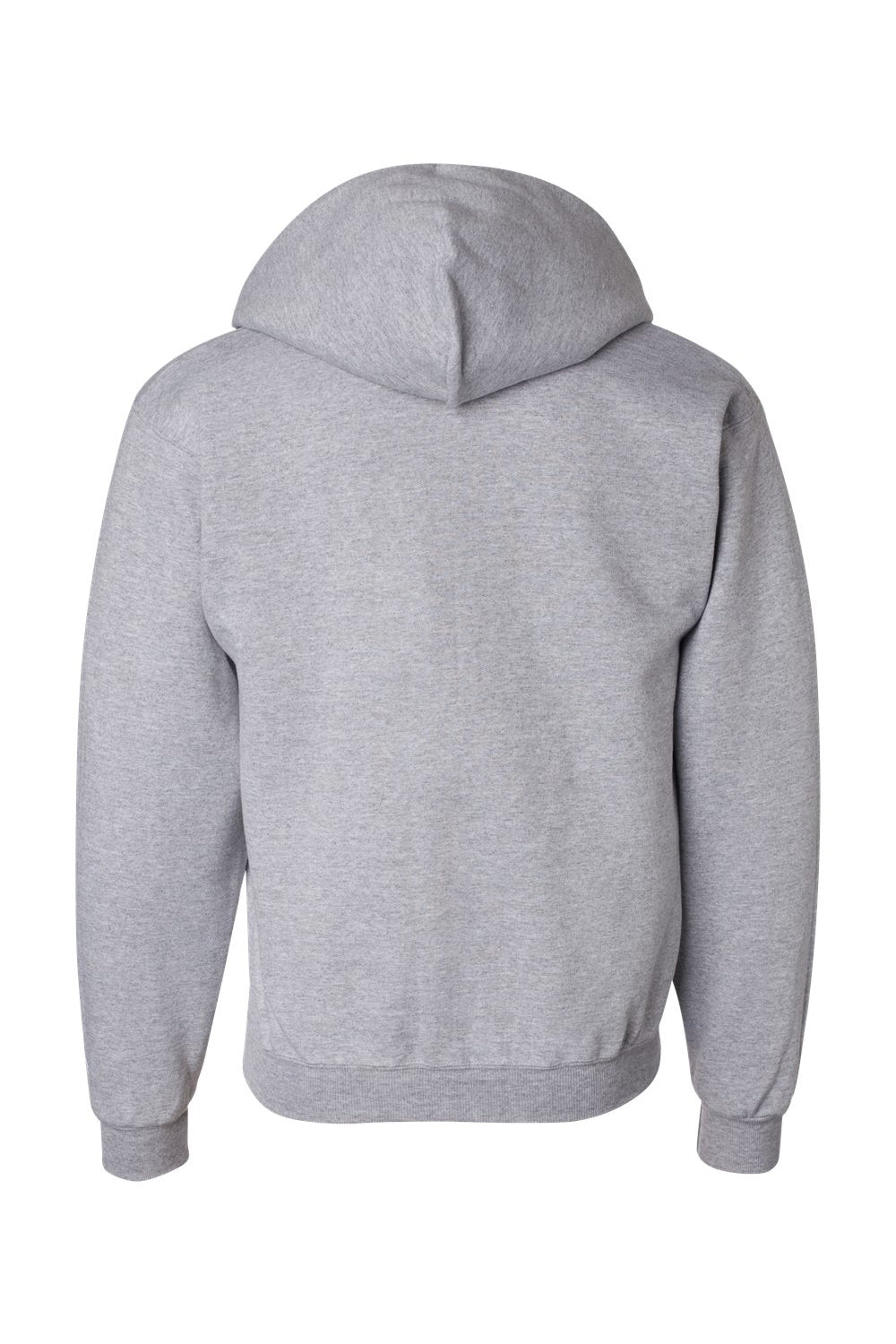 Champion S800 Mens Double Dry Eco Moisture Wicking Fleece Full Zip Hooded Sweatshirt Hoodie w/ Pockets Light Steel Grey Flat Back