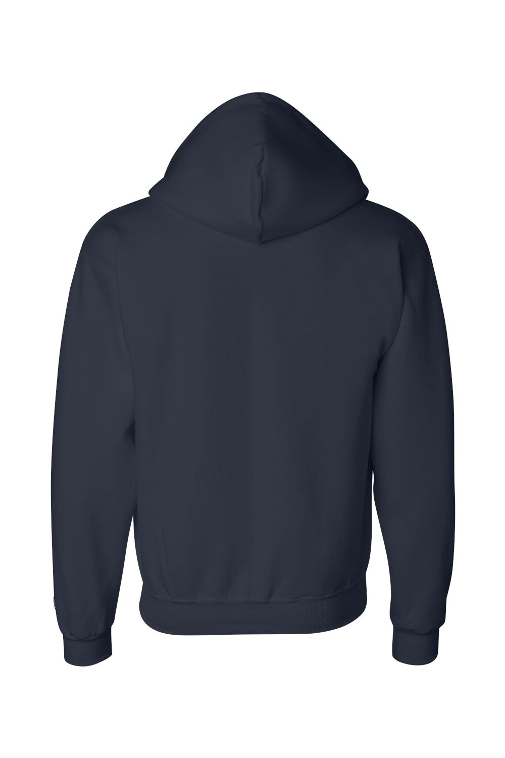 Champion S800 Mens Double Dry Eco Moisture Wicking Fleece Full Zip Hooded Sweatshirt Hoodie w/ Pockets Navy Blue Flat Back