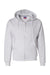 Champion S800 Mens Double Dry Eco Moisture Wicking Fleece Full Zip Hooded Sweatshirt Hoodie w/ Pockets Silver Grey Flat Front