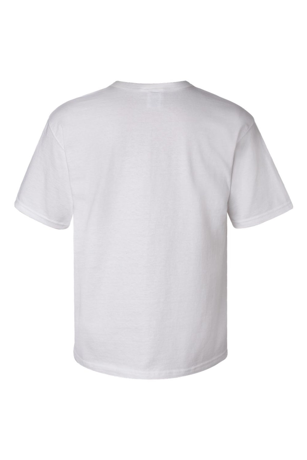 Champion T105 Mens Heritage Short Sleeve Crewneck T-Shirt White Flat Back