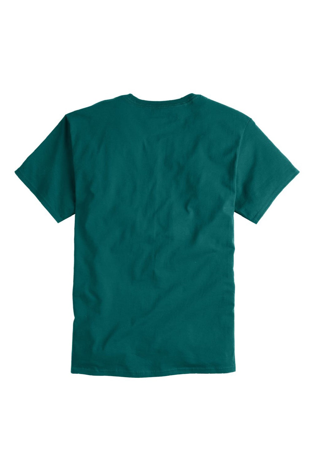 Champion T425 Mens Short Sleeve Crewneck T-Shirt Emerald Green Flat Back