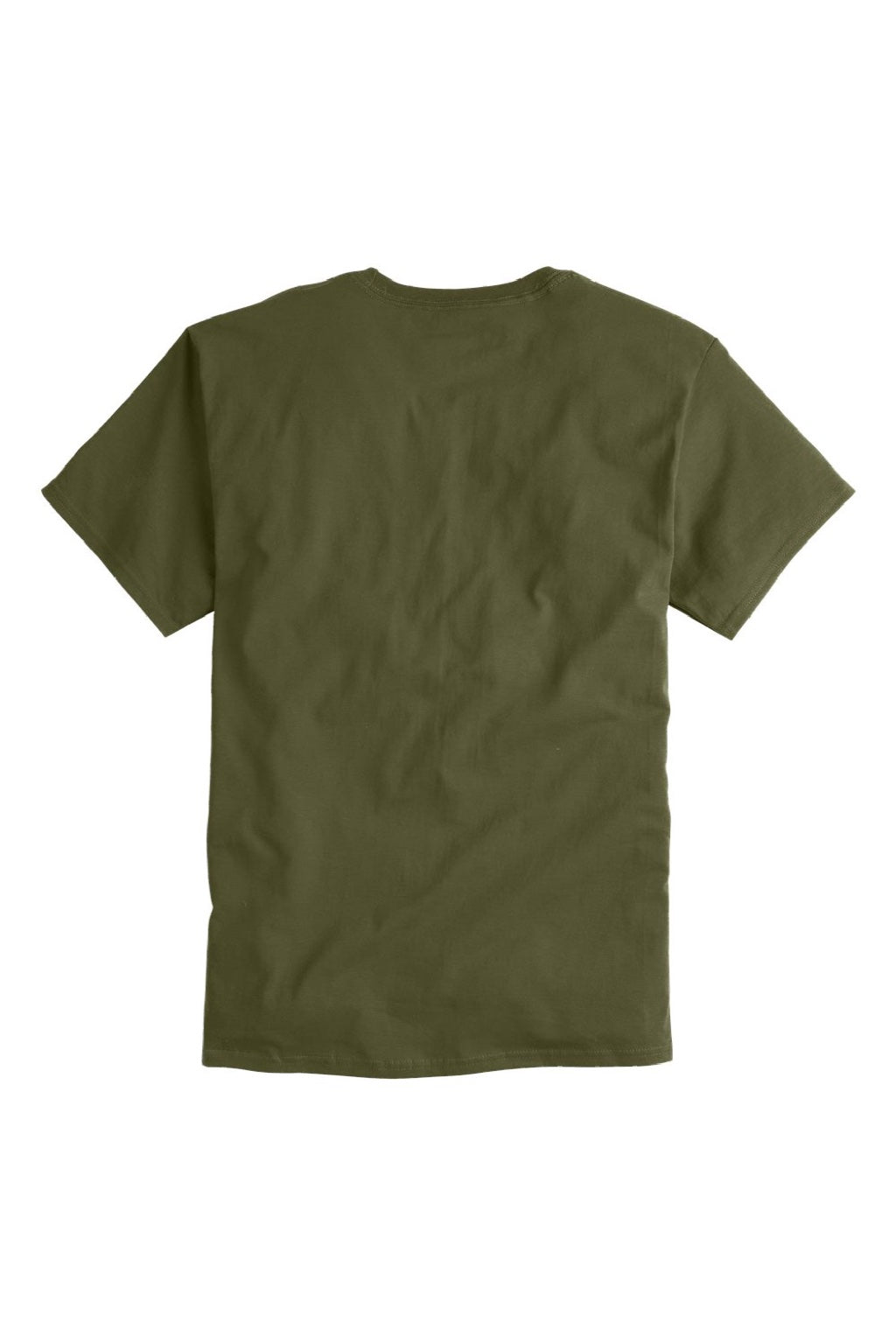 Champion T425 Mens Short Sleeve Crewneck T-Shirt Fresh Olive Green Flat Back