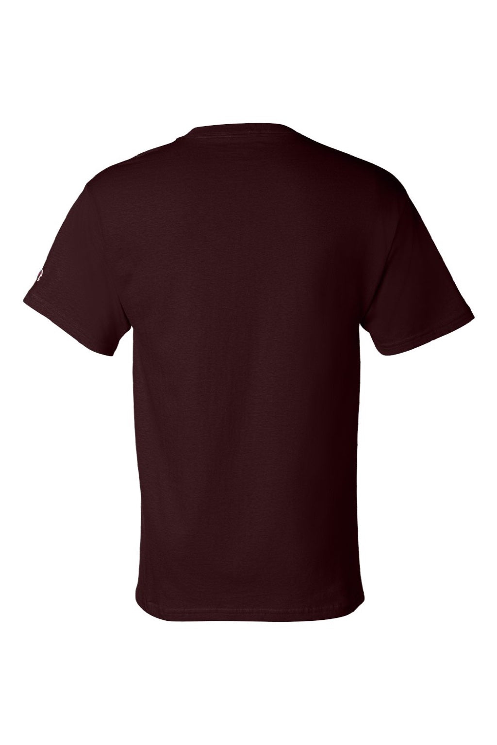 Champion T425 Mens Short Sleeve Crewneck T-Shirt Maroon Flat Back