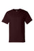 Champion T425 Mens Short Sleeve Crewneck T-Shirt Maroon Flat Front