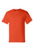 Champion T425 Mens Short Sleeve Crewneck T-Shirt Orange Flat Front