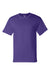 Champion T425 Mens Short Sleeve Crewneck T-Shirt Purple Flat Front