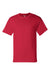 Champion T425 Mens Short Sleeve Crewneck T-Shirt Red Flat Front