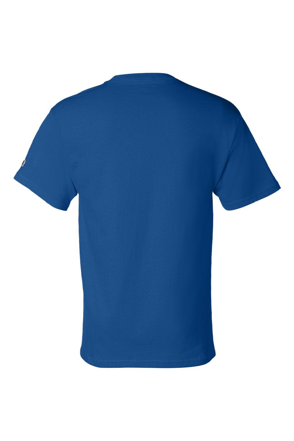 Champion T425 Mens Short Sleeve Crewneck T-Shirt Royal Blue Flat Back