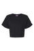 Champion T453W Womens Heritage Cropped Short Sleeve Crewneck T-Shirt Black Flat Front