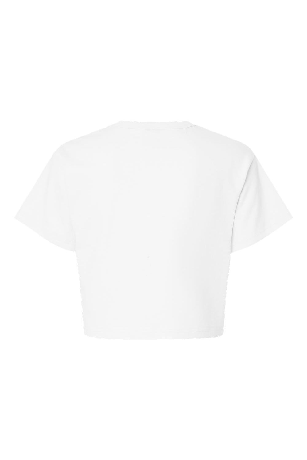 Champion T453W Womens Heritage Cropped Short Sleeve Crewneck T-Shirt White Flat Back
