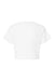 Champion T453W Womens Heritage Cropped Short Sleeve Crewneck T-Shirt White Flat Back