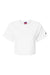Champion T453W Womens Heritage Cropped Short Sleeve Crewneck T-Shirt White Flat Front
