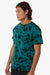 Colortone 1390 Mens Crystal Wash Short Sleeve Crewneck T-Shirt Crystal Jade Green Model Side