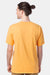 ComfortWash By Hanes GDH100 Mens Short Sleeve Crewneck T-Shirt Butterscotch Yellow Model Back