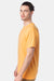 ComfortWash By Hanes GDH100 Mens Short Sleeve Crewneck T-Shirt Butterscotch Yellow Model Side